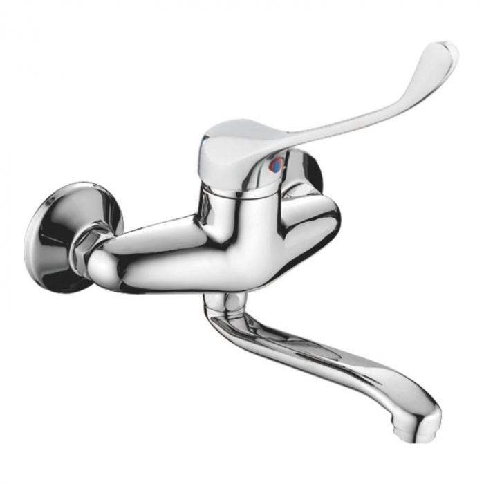 Смеситель для кухни Haiba HB4654 локтевой, однорукояточный, хром