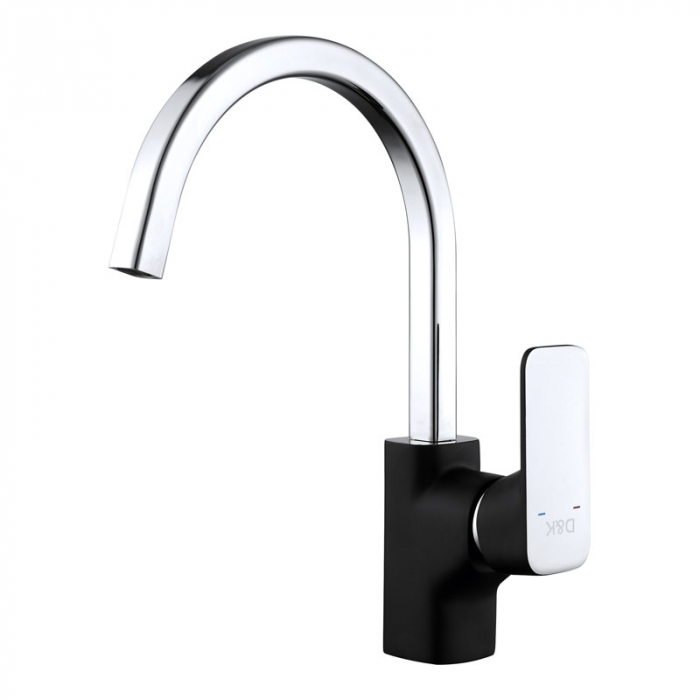Смеситель для кухни D&amp;K Berlin.Technische однорукояточный, черный/хром DA1432415