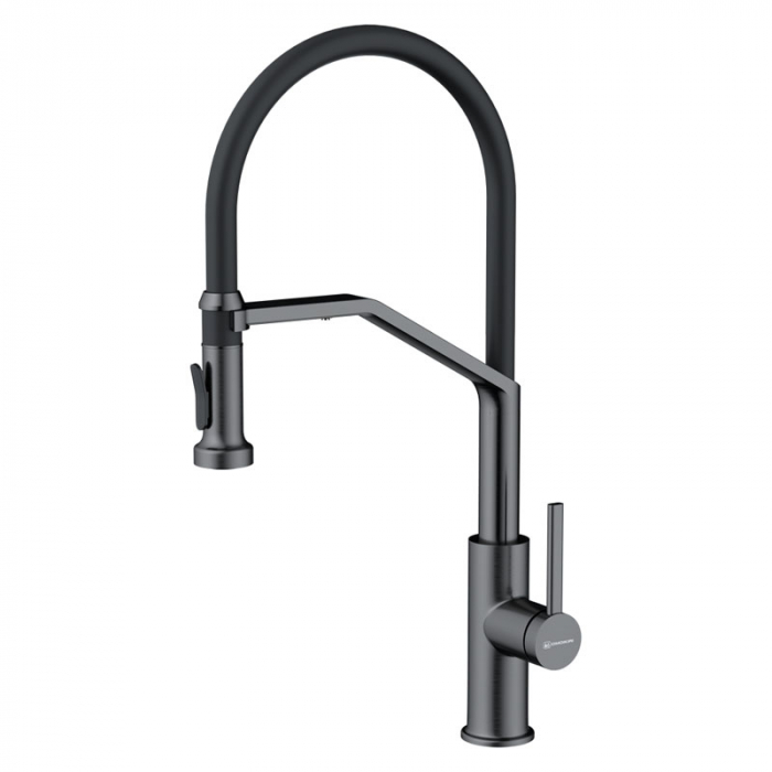 Смеситель для кухни Omoikiri MAKKARI 2 Plus-SB-GM-BL латунь/вороненая сталь/черный