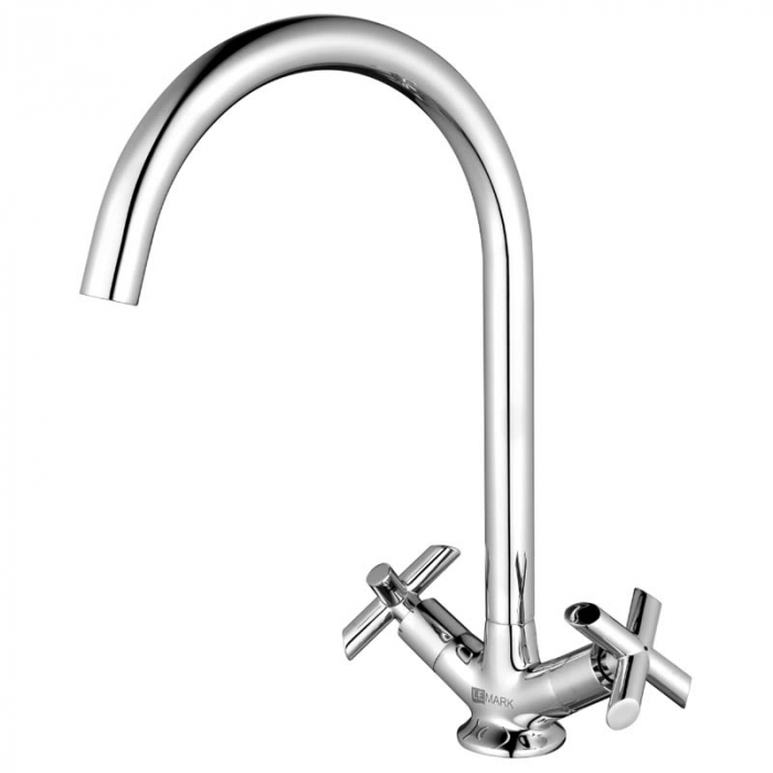 Смеситель для кухни LeMark PRACTICA LM7504C двухрукояточный, с поворотным изливом, хром