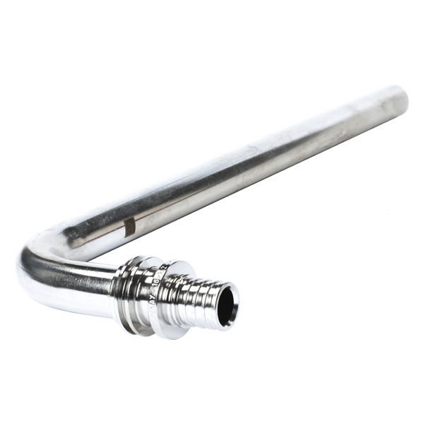 Трубка из нержавеющей стали для подключения радиатора Г-образная 20/250 Рехау