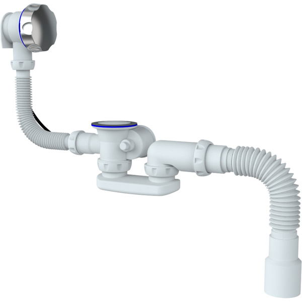 Сифон для ванны автомат Unicorn S102 1.1/2"×40 с г.т. 40×40/50