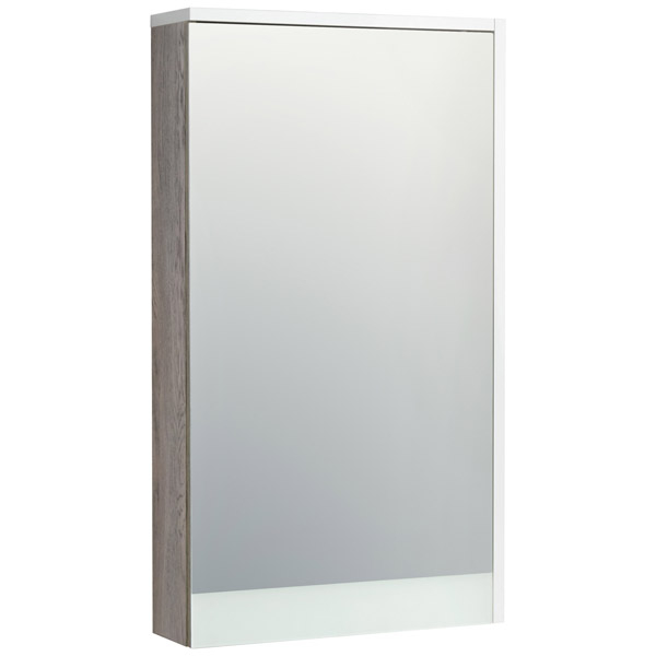 Зеркальный шкаф Акватон Эмма белый, дуб наварра 1A221802EAD80