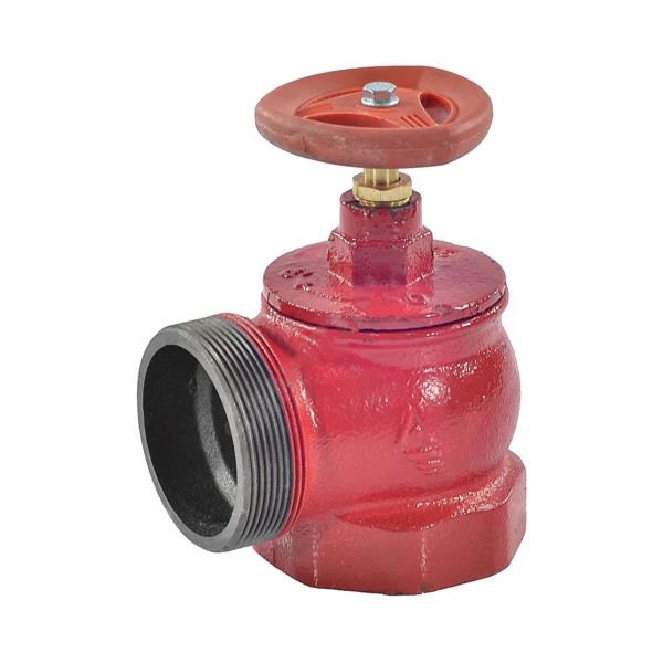 Клапан пожарный чугунный КПЧМ 50-1 угловой 90° муфта-цапка (ВР/НР)