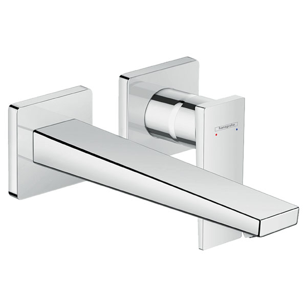 Смеситель для раковины Hansgrohe Metropol однорукояточный, скрытый настенный монтаж, с изливом 225, хром (32526000)