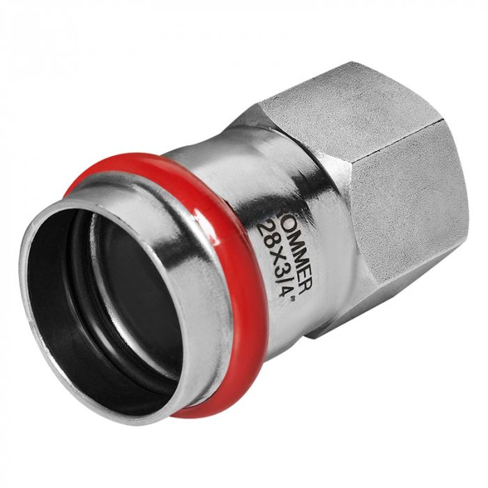 Муфта раструбная с ВР 28x3/4" Rommer
