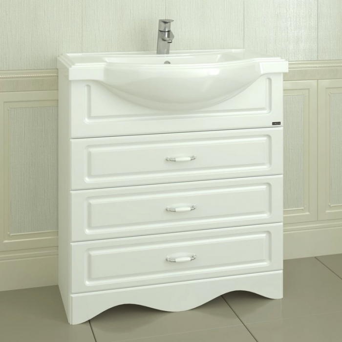 Тумба для раковины Санта Верона-80 3 ящика напольная (ум. Классик-80) 700287