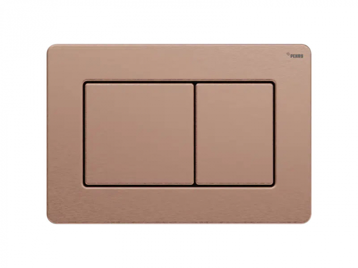 Панель смыва РЕХАУ NOVA PUBLIC антивандальная с прямоугольными клавишами, нержавеющая сталь, брашированное розовое золото, матовый