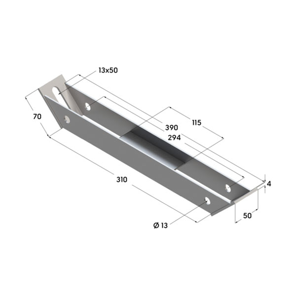 Опора усиливающая TAB 45 38-41 L310 4F6 Hdg (18/6 шт/кор)