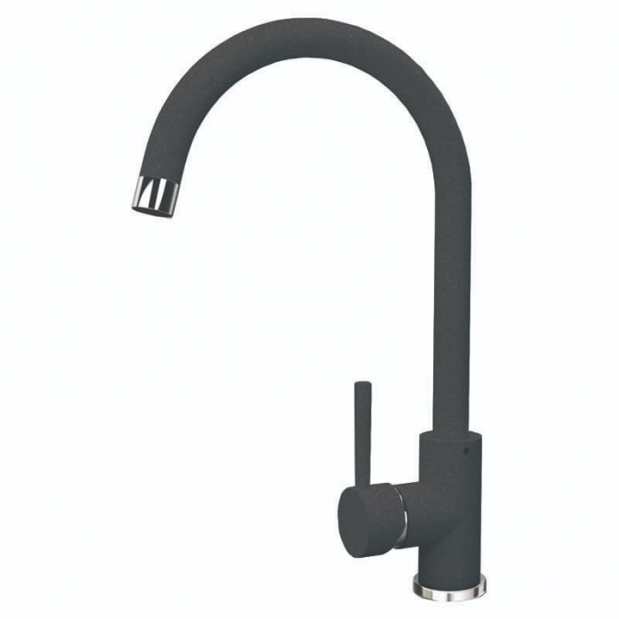 Смеситель для кухни Flortek АЛЬФА FL однорукояточный, черный