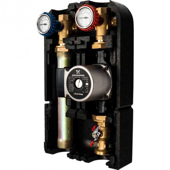 Насосная группа с прямым контуром DN25 (1") Stout SDG-0001-002502 с насосом Grundfos UPSO 25-65