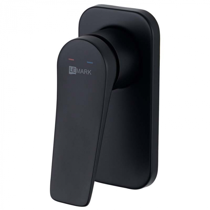Смеситель для душа LeMark BRONX LM3723BL однорукояточный, встраиваемый в стену, черный