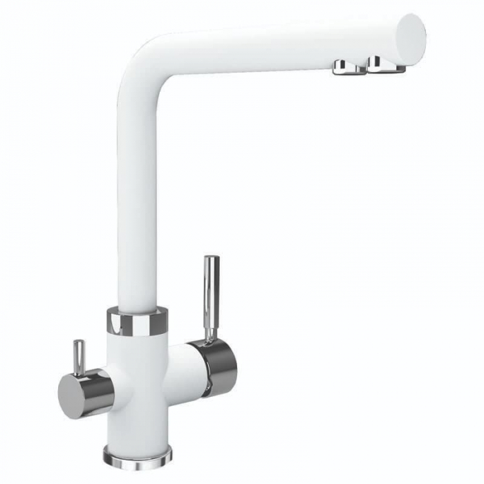 Смеситель для кухни Flortek АРЕС FL однорукояточный, с подключением к фильтру, жасмин