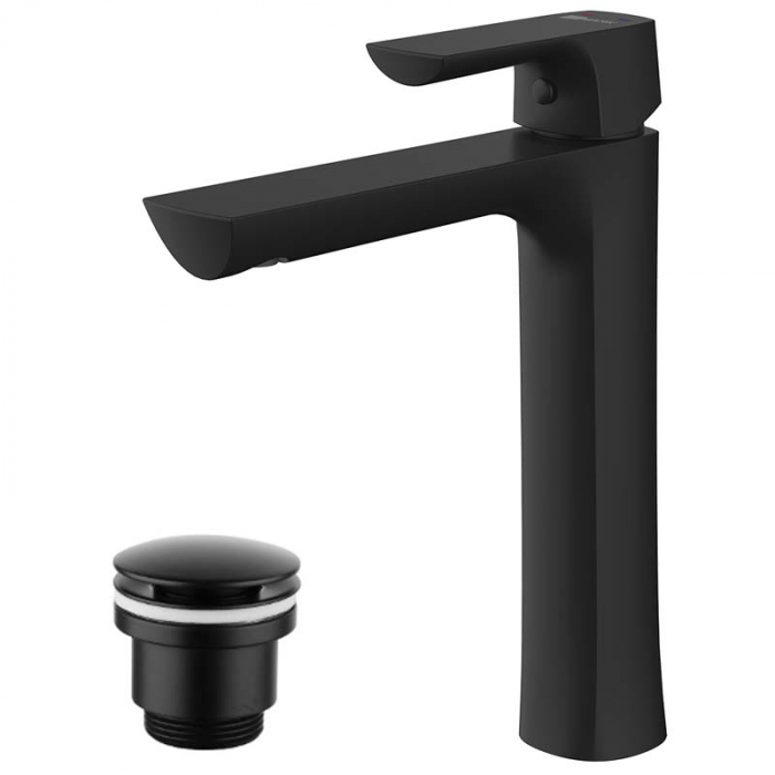 Смеситель для раковины LeMark URSUS LM7209BL однорукояточный, черный