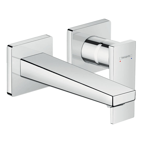 Смеситель для раковины Hansgrohe Metropol однорукояточный, скрытый настенный монтаж, с изливом 165, хром (32525000)