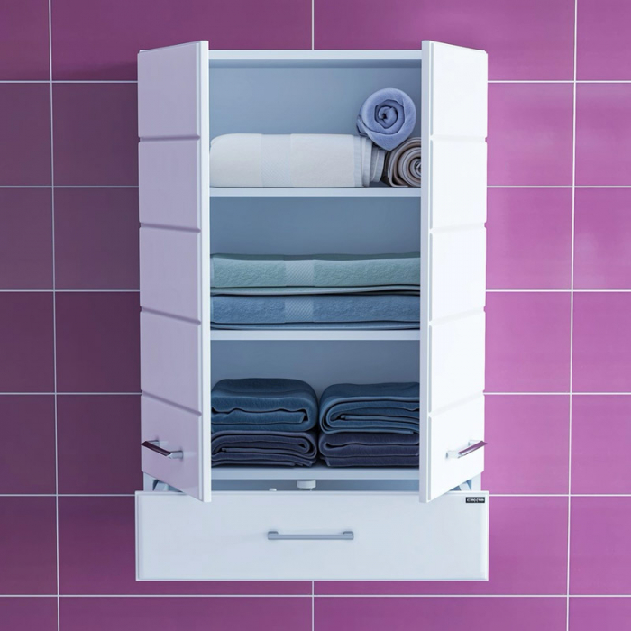 Шкаф подвесной Санта Омега-60×90 1 ящик над стиральной машиной 407005