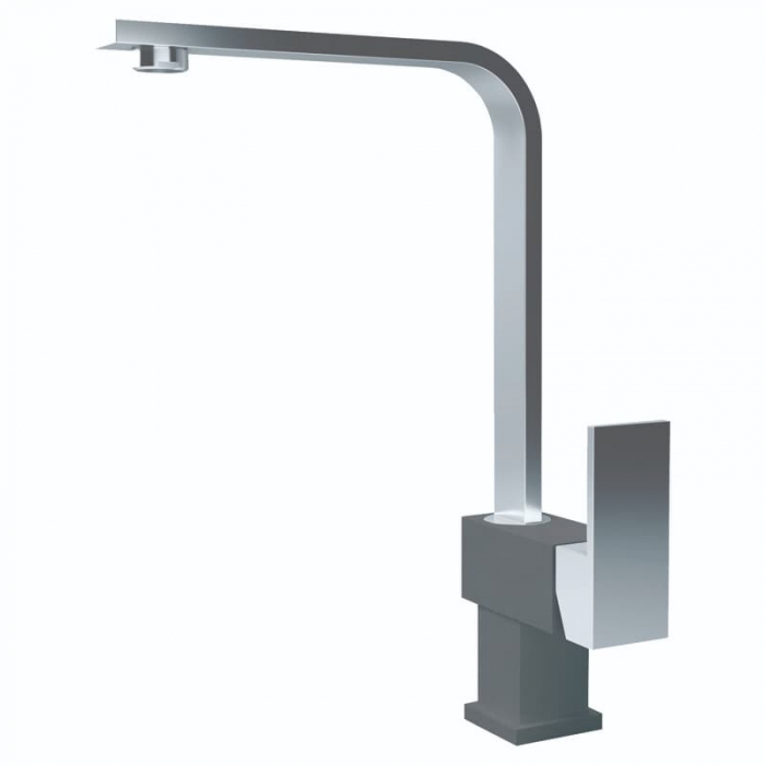 Смеситель для кухни Flortek СИЛЬВЕР FL однорукояточный, серый шелк