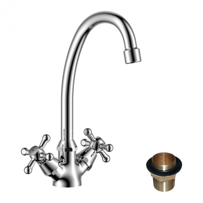 Смеситель для кухни Rossinka Y02-71U двухрукояточный