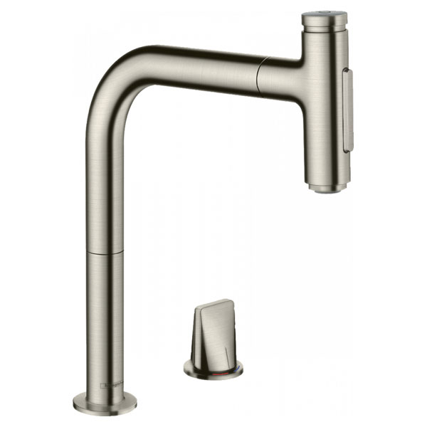 Смеситель для кухни Hansgrohe Metris Select M71 однорукояточный, сталь (73819800)