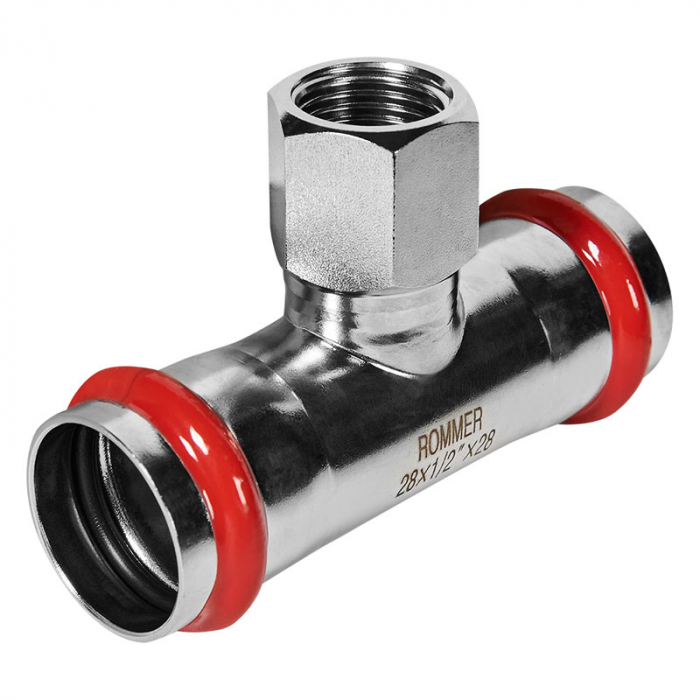 Тройник раструбный c ВР 28x1/2"x28 Rommer