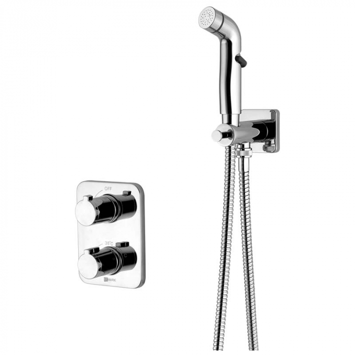 Смеситель для гигиенического душа LeMark YETI LM7820C термостатический, встраиваемый в стену, хром