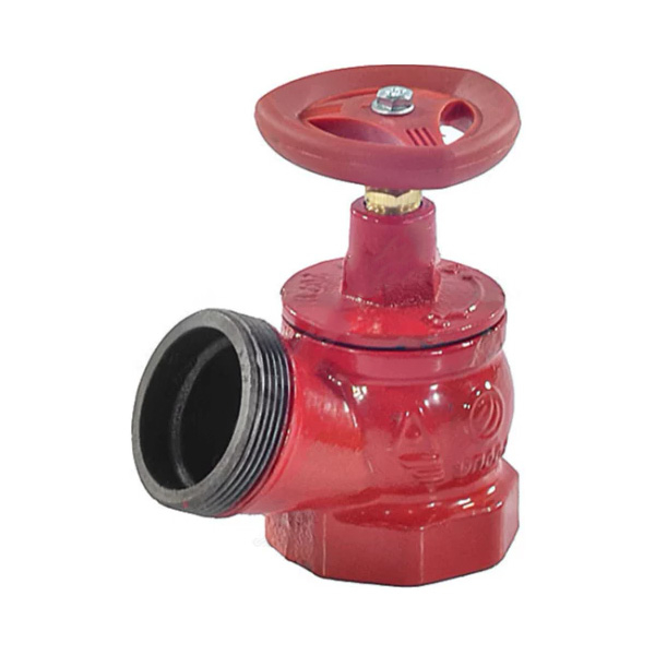 Клапан пожарный чугунный КПЧ 50-1 угловой 125° муфта-цапка (ВР/НР)