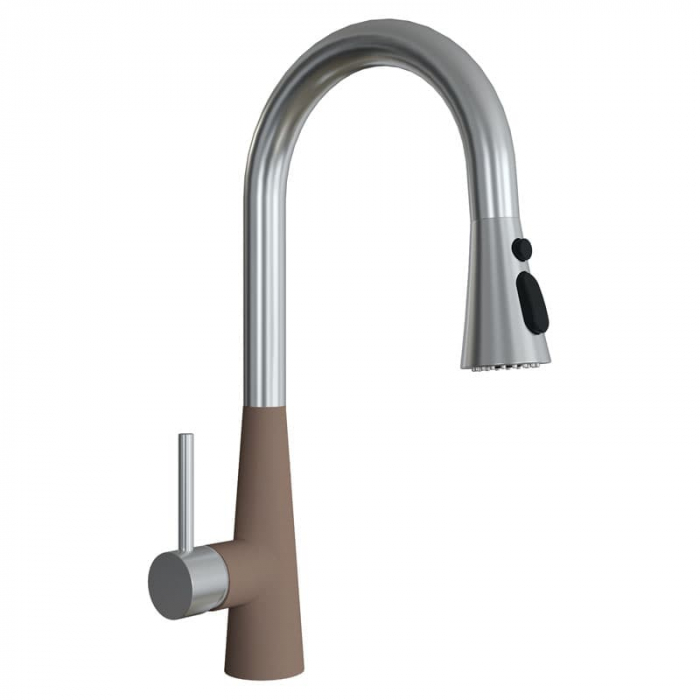 Смеситель для кухни Flortek ВИТА PRO SS FL однорукояточный, капучино