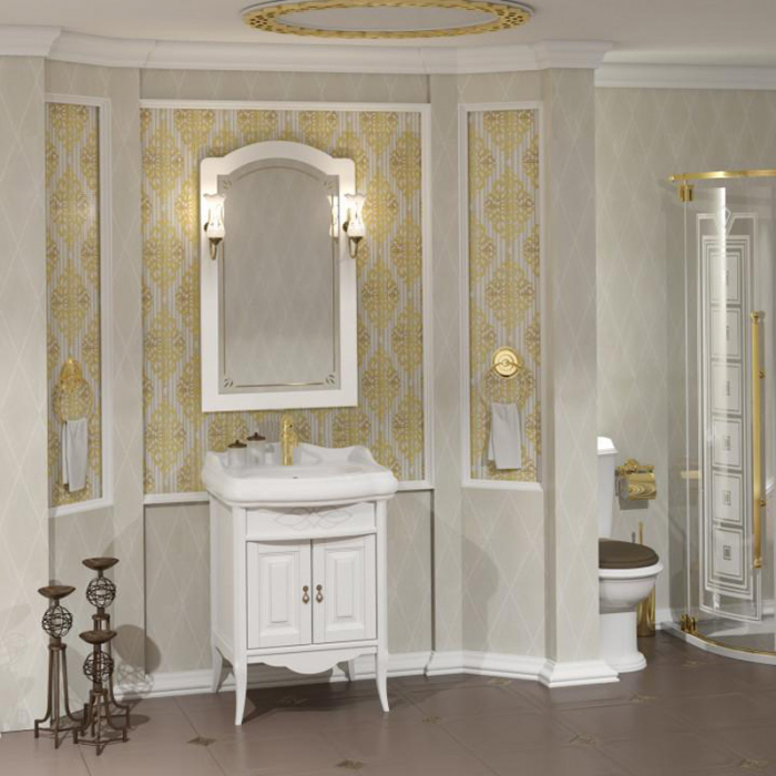 Комплект мебели для ванной комнаты Opadiris ЛОРЕНЦО 60, белый матовый