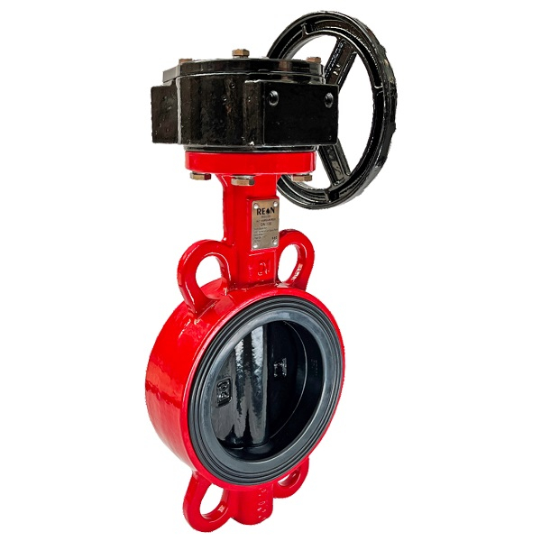 Затвор дисковый поворотный с редуктором Reon RSV83RED DN800 PN16 м/ф, чугун/чугун/EPDM