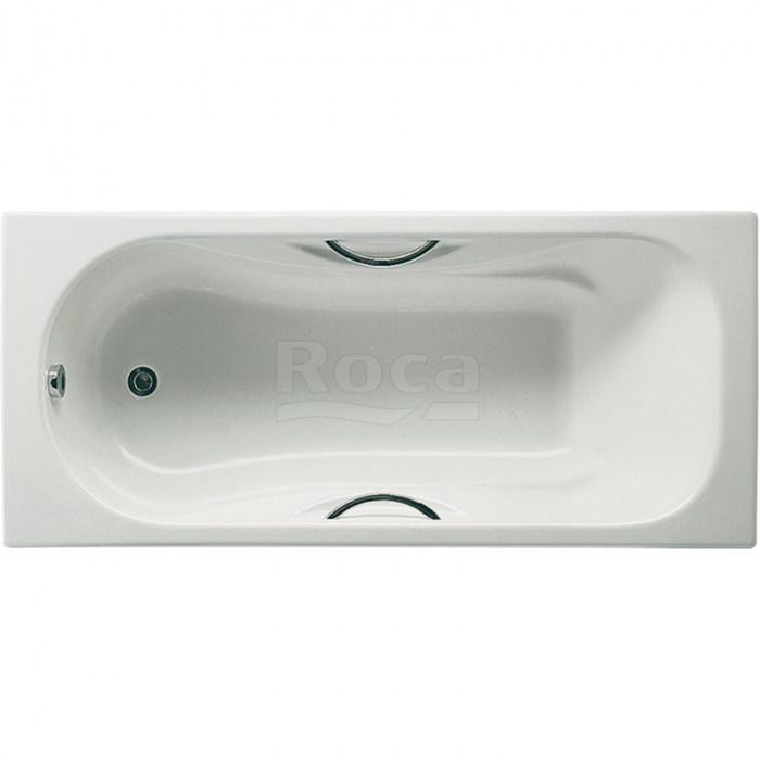 Ванна чугунная Roca MALIBU 160×75 с отверстиями для ручек 2310G000R