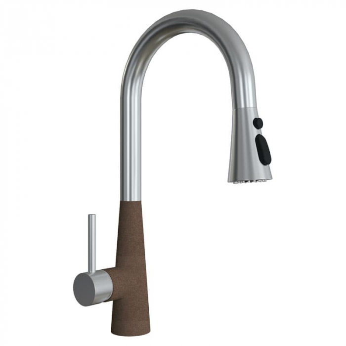 Смеситель для кухни Flortek ВИТА PRO SS FL однорукояточный, коричневый