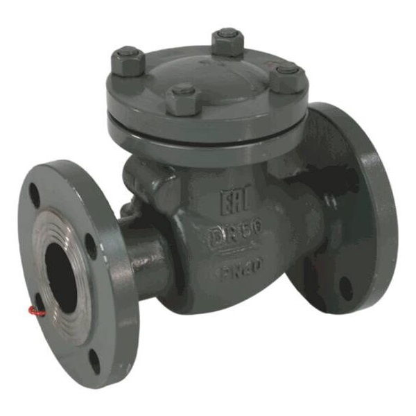 Клапан обратный поворотный стальной фланцевый 19с53нж DN150 PN40 WGCN