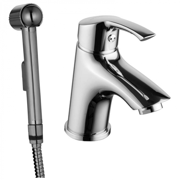 Смеситель для раковины с гигиеническим душем LeMark PLUS STRIKE LM1116C однорукояточный, хром