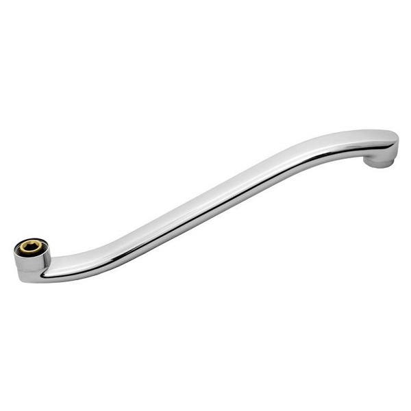 Излив для смесителя ванна/душ плоский изогнутый 20 см Haiba HB20S