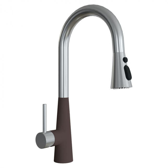 Смеситель для кухни Flortek ВИТА PRO SS FL однорукояточный, мокко