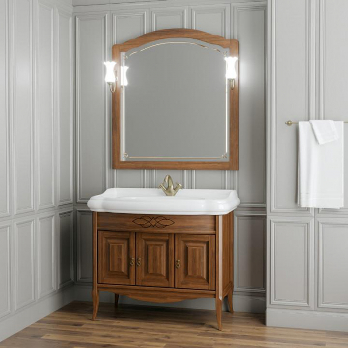 Комплект мебели для ванной комнаты Opadiris ЛОРЕНЦО 100, светлый орех