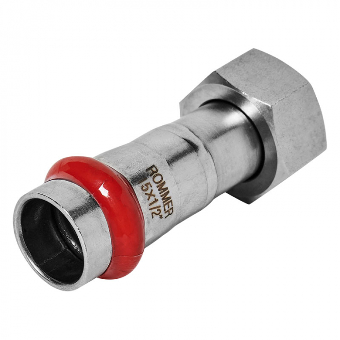 Муфта раструбная с накидной гайкой 15x1/2" Rommer