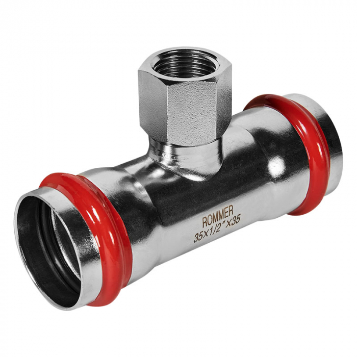 Тройник раструбный c ВР 35x1/2"x35 Rommer