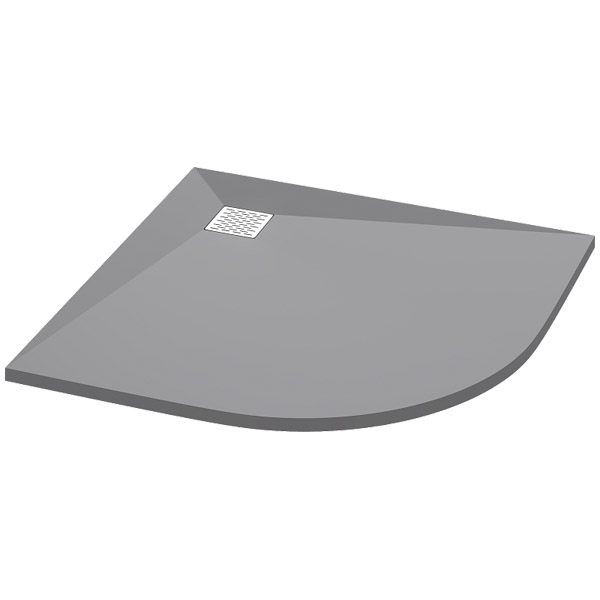 Поддон душевой литьевой Good Door Essentia R 1000×1000 графит