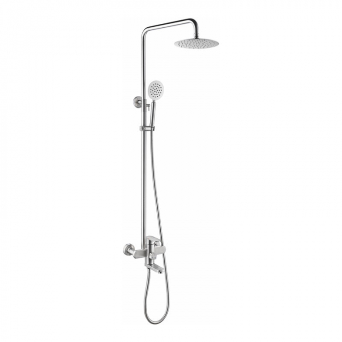 Душевая система Haiba HB24806 с однорукояточным смесителем для ванны/душа, нерж.