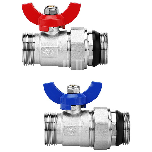 Комплект прямых шаровых кранов с разъемным соединением Varmega VM15951 1"×1"