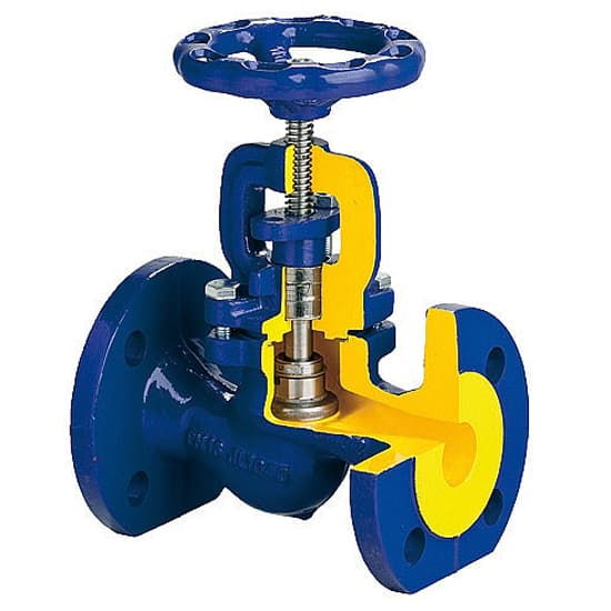 Клапан запорный чугунный фланцевый Zetkama zGLO 215A-050-C-00 DN50 PN16