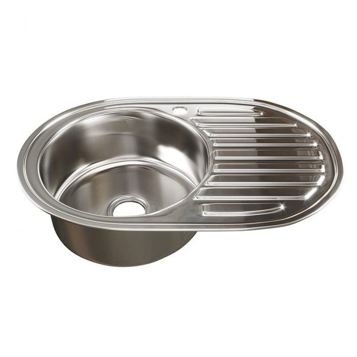 Мойка кухонная MixLine 500×770/160-0,6 L врезная, нержавеющая сталь