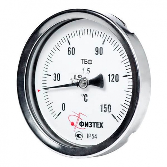 Термометр биметаллический ТБф-120 d.063 ОШ (0 - 160 °С) 2,5-200-G1/2