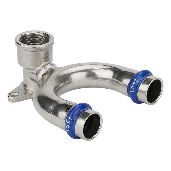 Водорозетка раструбная, проходная с ВР 15x1/2" Varmega Inox Press