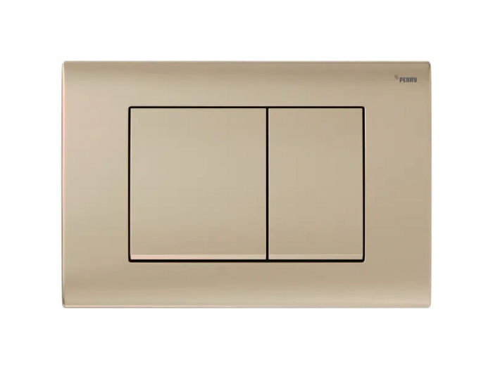 Панель смыва РЕХАУ NOVA QUAD 001 с прямоугольными клавишами, пластик, золотой, матовый
