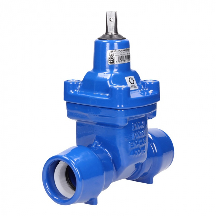 Задвижка с обрезиненным клином Jafar 3500 с ISO-фитингами DN32 (Dz40) PN16 ВЧ40 EPDM