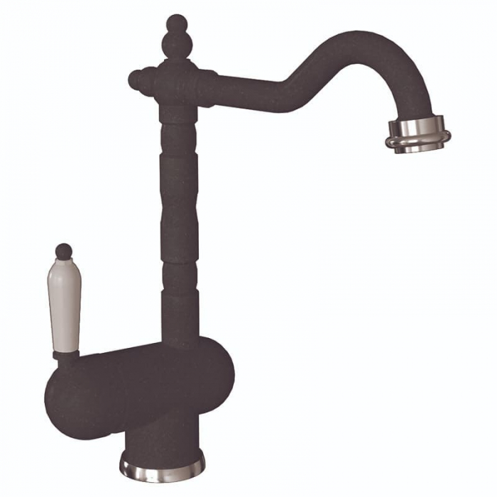 Смеситель для кухни Flortek ОДА FL однорукояточный, черный