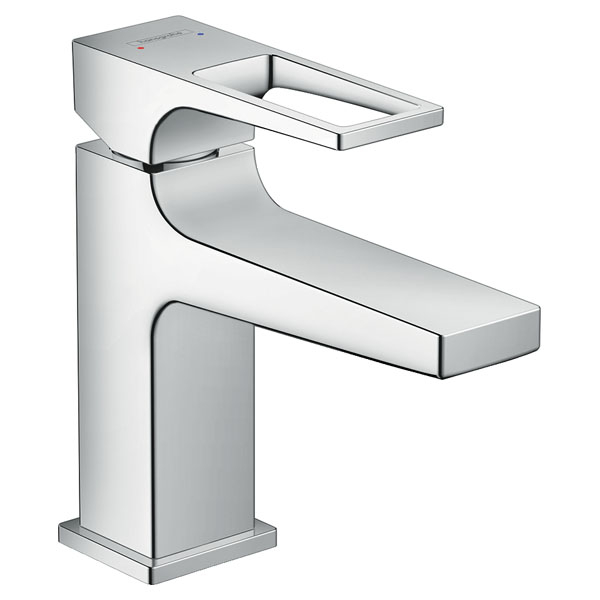Смеситель для раковины Hansgrohe Metropol однорукояточный, 100, со сливным клапаном Push-Open, хром (74500000)