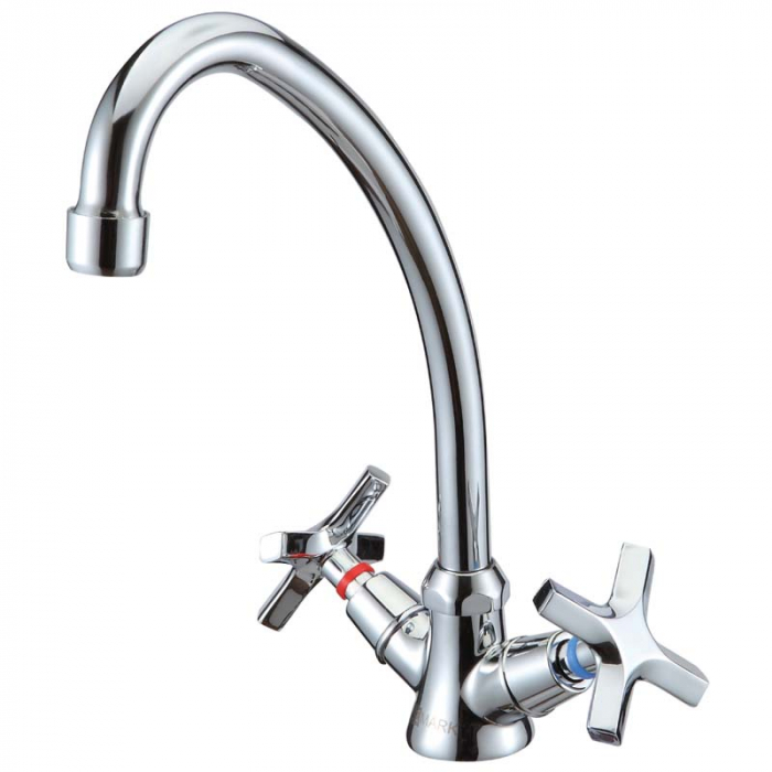 Смеситель для кухни LeMark PROMOTION LM6050C двухрукояточный, с поворотным изливом, хром